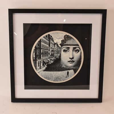 Lot 194 - AFTER PIERO FORNASETTI; a print, 'Tema e...