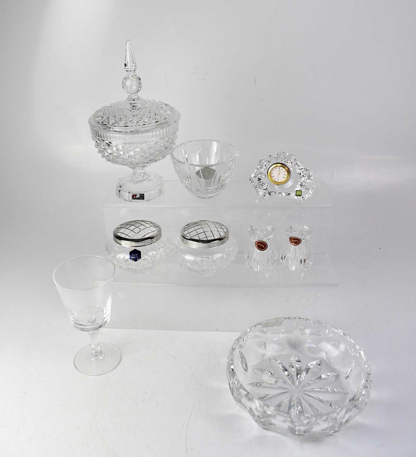 Lot 472 - STUART CRYSTAL; two boxed potpourri bowls, a...