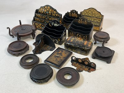 Lot 89 - A small group of Chinese hardwood stands, also...