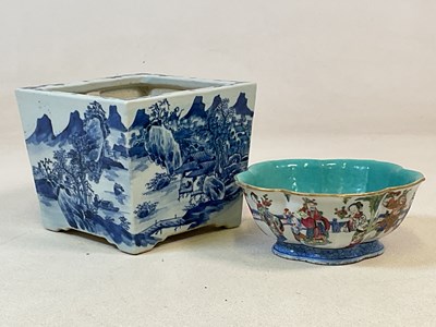 Lot 43 - A 19th century Chinese lobed bowl, with...