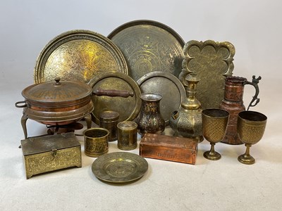 Lot 66 - A large collection of Eastern metalware...