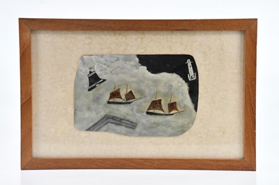 Lot 1181 - MANNER OF ALFRED WALLACE, oil on board, boats,...