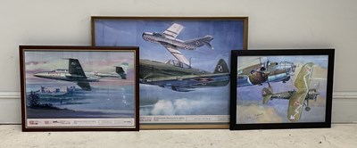Lot 1026 - Three Polish aviation prints, the largest of...