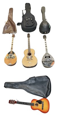 Lot 311 - A modern cased acoustic guitar, length 98cm, a...
