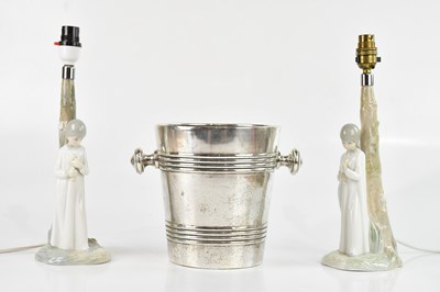 Lot 329 - MAPPIN & WEBB; a Mappin plate ice bucket,...