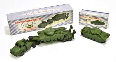 Lot 35 - DINKY SUPERTOYS; two boxed military models...