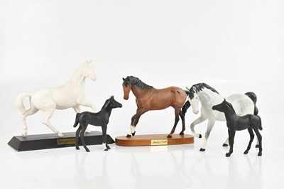 Lot 1646 - BESWICK; a collection of five horses,...