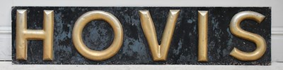 Lot 284 - HOVIS; an advertising sign with gilt letters,...