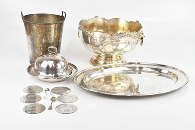 Lot 452 - Four pieces of silver plate including a large...