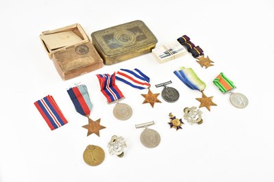 Lot 1243 - Two WWI medals comprising a British War Medal...