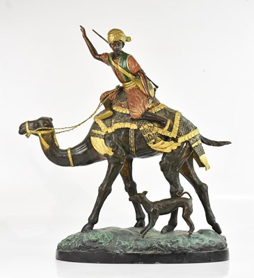 Lot 407 - A large and impressive bronzed metal figure of...