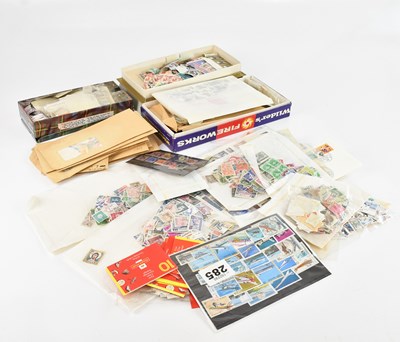 Lot 734 - WORLD STAMPS; in three tubs including Great...
