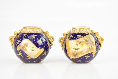 Lot 1684 - ROYAL CHINA WORKS, WORCESTER; a pair of...