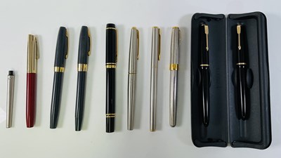 Lot 134 - A Waterman fountain pen with gold nib, a...