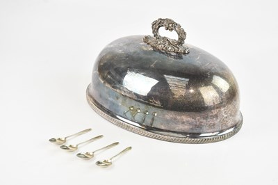 Lot 453 - Four hallmarked silver teaspoons, combined...
