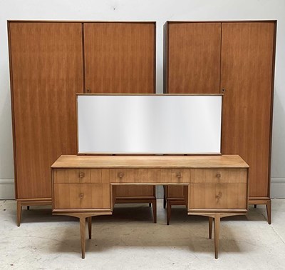 Lot 6 - MCINTOSH; a pair of mid century teak wardrobes,...