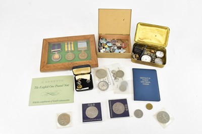 Lot 376 - A collection of commemorative coins and a...
