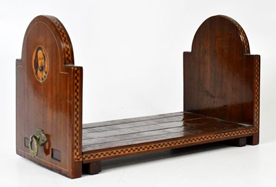 Lot 245 - A Victorian inlaid wooden book slide, each end...