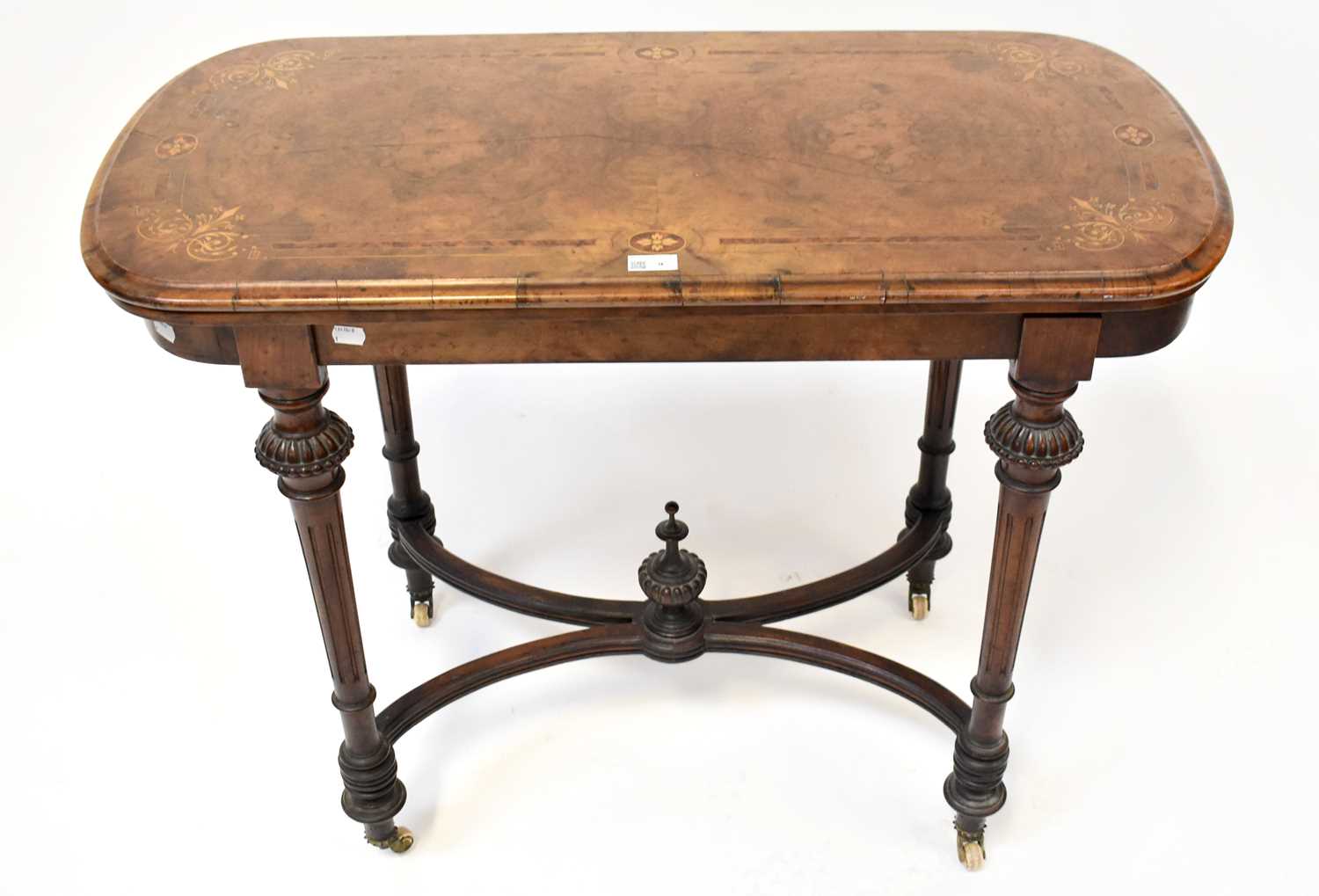 Lot 9 - A Victorian inlaid burr walnut rectangular...