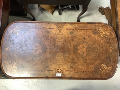 Lot 9 - A Victorian inlaid burr walnut rectangular...