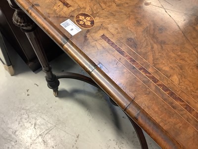 Lot 9 - A Victorian inlaid burr walnut rectangular...