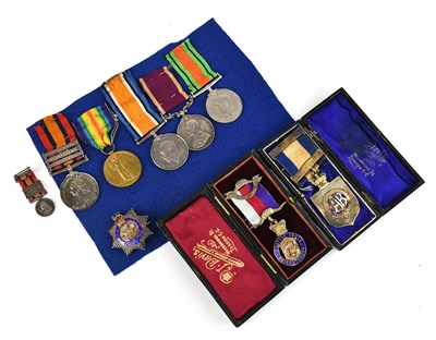 Lot 1212 - A collection of medals including a Queens...