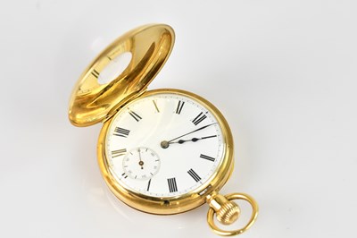 Lot 399 - A Continental yellow metal crown wind half...