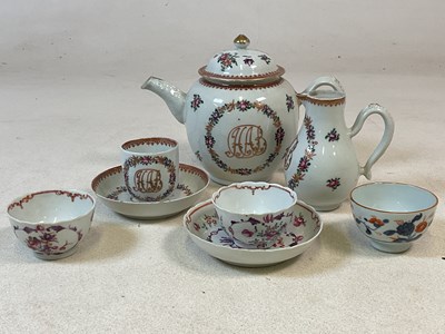 Lot 396 - SAMSON OF PARIS; a floral decorated teapot, a...