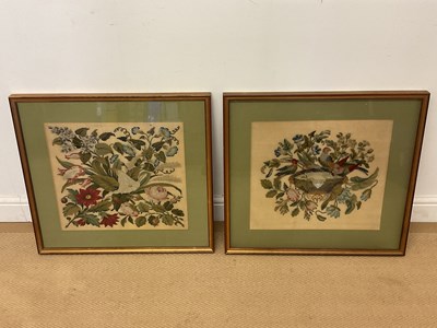 Lot 258 - A Victorian raised needlework and beadwork...