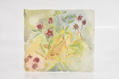 Lot 1161 - ANNA ADAMS; watercolour, study of flowers,...