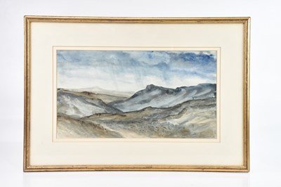 Lot 1163 - ALAN FREER; watercolour, 'On Kinder Scout',...