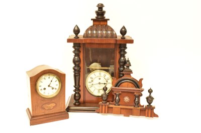 Lot 82 - Two clocks, comprising a mahogany dome top...