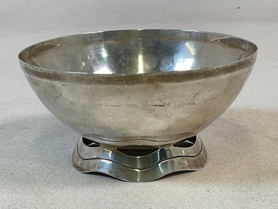 Lot 523 - A Mexican silver bowl with shaped pierced...