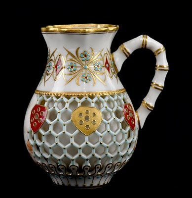 Lot 1680 - WORCESTER; an Aesthetic Movement double walled...