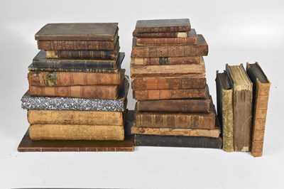 Lot 67 - A miscellany of antiquarian leather bindings,...