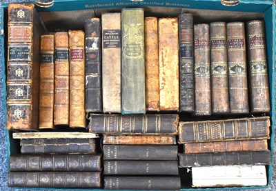 Lot 228 - A miscellany of antiquarian leather bindings,...