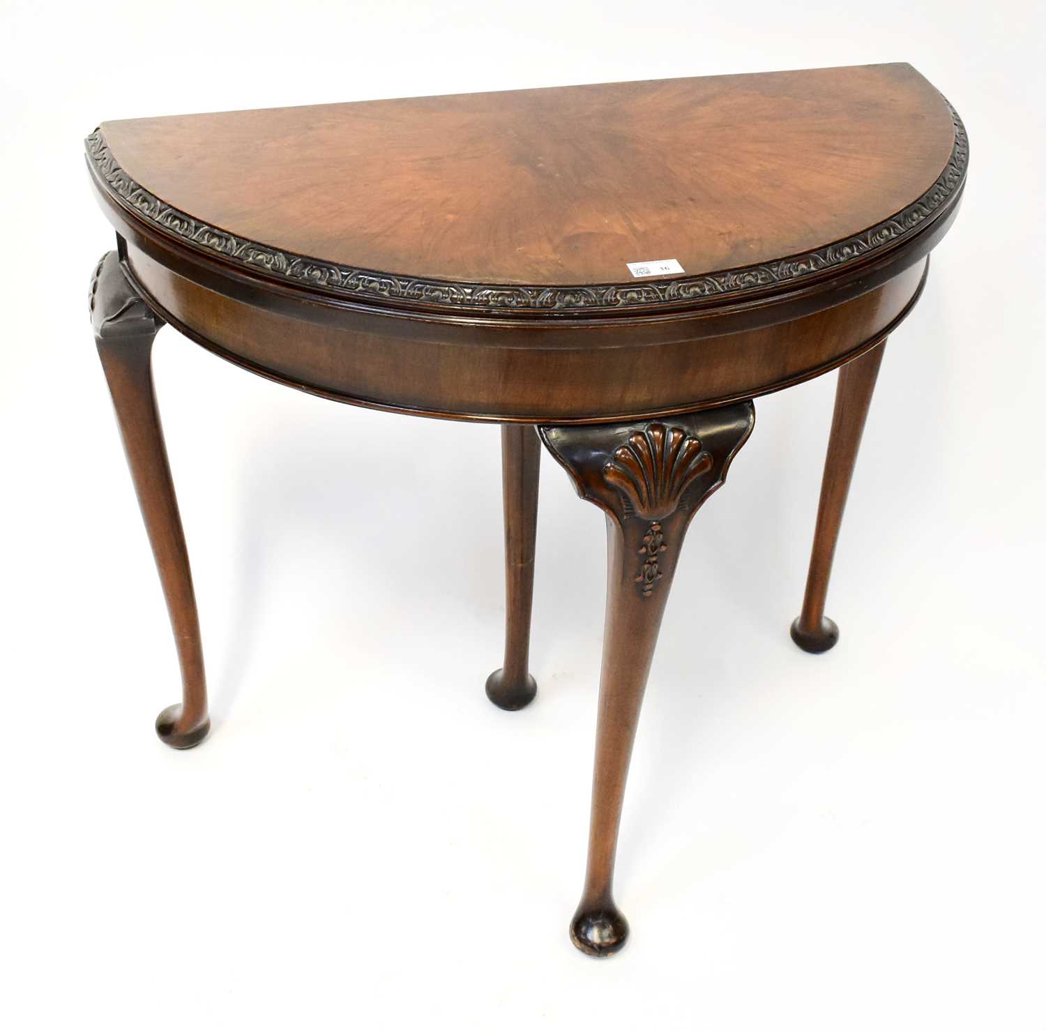 Lot 16 - A mid to early 19th century walnut veneered...