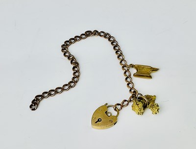 Lot 568 - A 9ct rose gold bracelet, with unusual 'gold'...