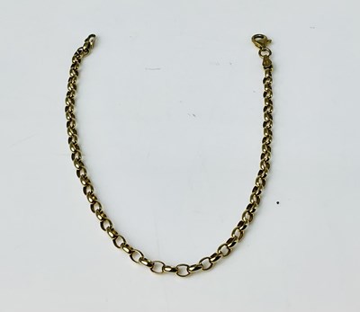 Lot 570 - A small 9ct gold hoop link bracelet, length...
