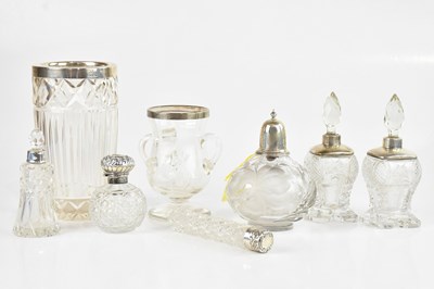 Lot 372 - A pair of George V hallmarked silver mounted...