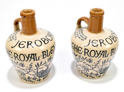 Lot 456 - A.C THOMSON & CO OF GLASGOW; a pair of advertising Scotch whisky jeroboam The Royal Blend whisky jugs