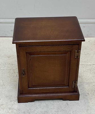 Lot 70 - ANDREW KIDD; a handmade oak side cupboard with...