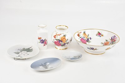 Lot 1746 - BING & GRONDAHL; a circular pin dish, with two...