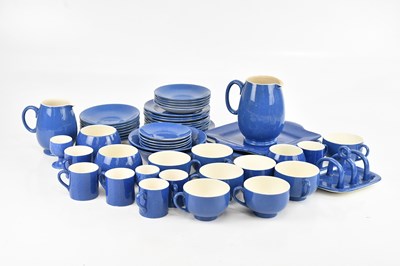 Lot 1564 - MOORCROFT; a powder blue pattern tea/diner...