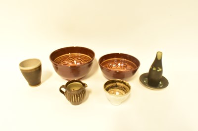 Lot 162 - Seven items of contemporary studio pottery...