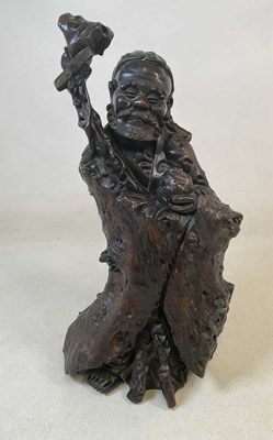 Lot 116 - A large 19th century carved figure of an...
