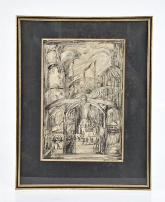 Lot 1065 - HENDRIK LEK (Belgian, 1903-1985); ink drawing,...