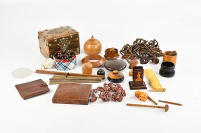 Lot 316 - A small collection of treen items including...