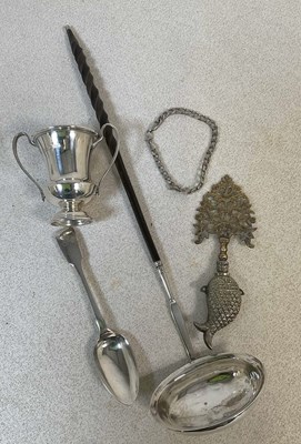 Lot 552 - A small George V hallmarked silver twin...