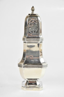 Lot 359 - T S; a George V hallmarked silver sugar caster...
